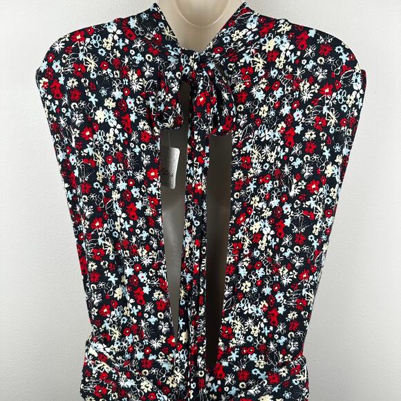 NEW Free People Vibe Check One Piece Jumpsuit Black Ditsy Shell XL Boho Floral - Picture 10 of 16